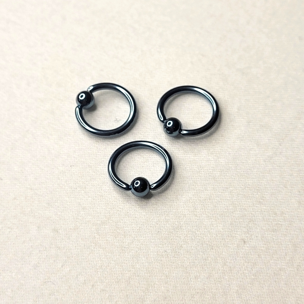 Sky Blue 14 Gauge 3/8" Captive Bead Ring Body Jewelry